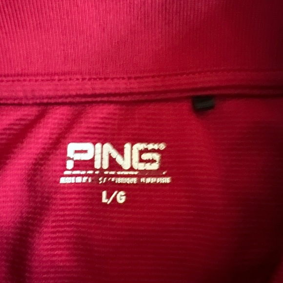Ping Golf Shirt, Large, Red, SensorCool - Picture 5 of 6